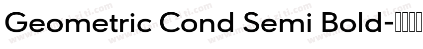 Geometric Cond Semi Bold字体转换